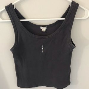 gray Garage lightning bolt tank top, size s